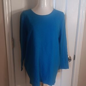 Allison Daley Teal Long Sleeve Top